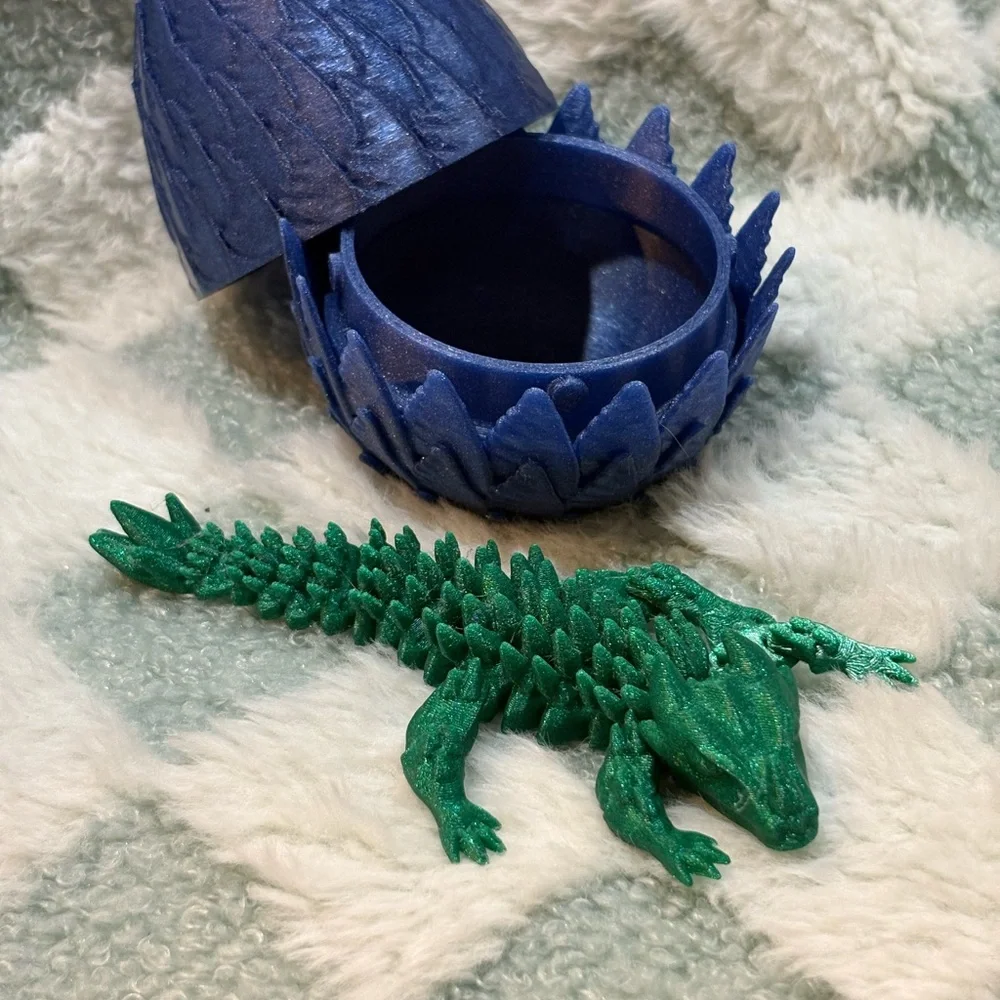 Blue and Green Reptile Egg Toy